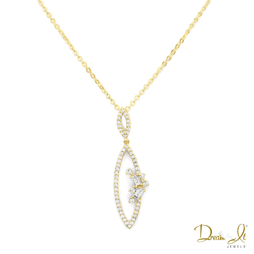 14 Karat Yellow Gold and Diamond (0.31ct) Pendant | Dream It Jewels 