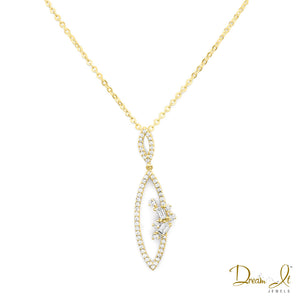 14 Karat Yellow Gold and Diamond (0.31ct) Pendant | Dream It Jewels 