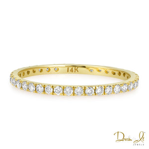 14 Karat Yellow Gold and Diamond (0.47ct) Stackable Ring | Dream It Jewels