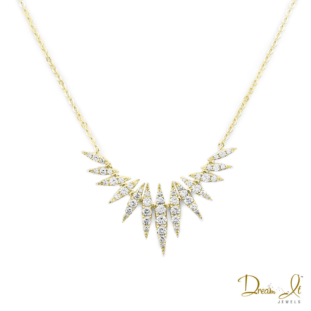 14 Karat Yellow Gold and Diamond (0.66ct) Necklace | Dream It Jewels 