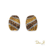 18 Karat Gold and Colored Diamond (3.15ct) Custom Design Earrings | Dream It Jewels