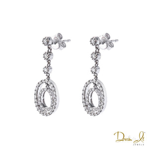 18 Karat Gold and Diamond (0.60ct) Custom Design Dangling Earrings | Dream It Jewels 