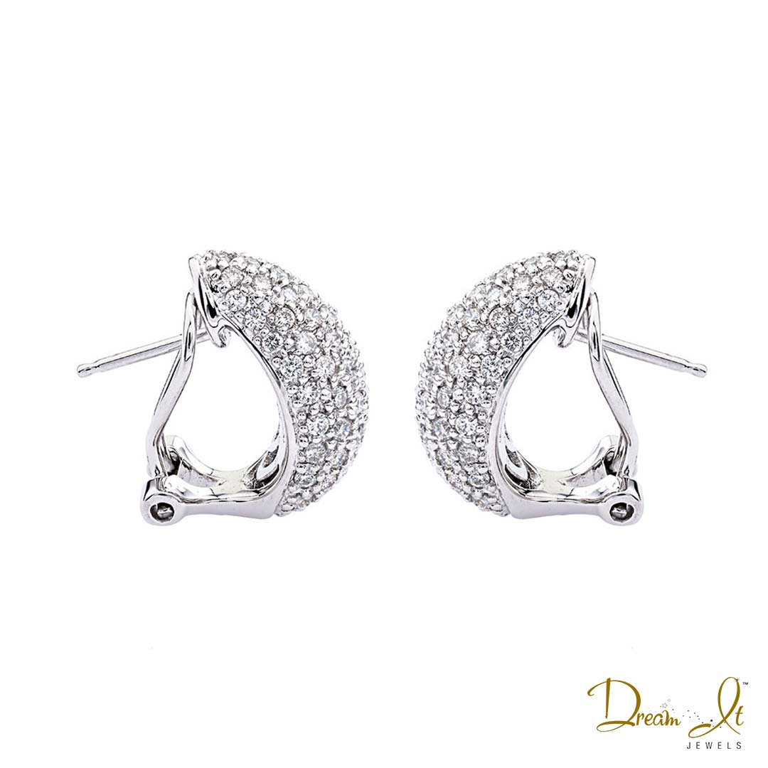 18 Karat Gold and Diamond (2.00ct) Custom Design Earrings | Dream It Jewels
