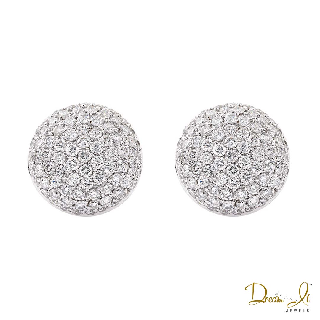 18 Karat Gold and Diamond (3.10ct) Custom Design Earrings | Dream It Jewels 
