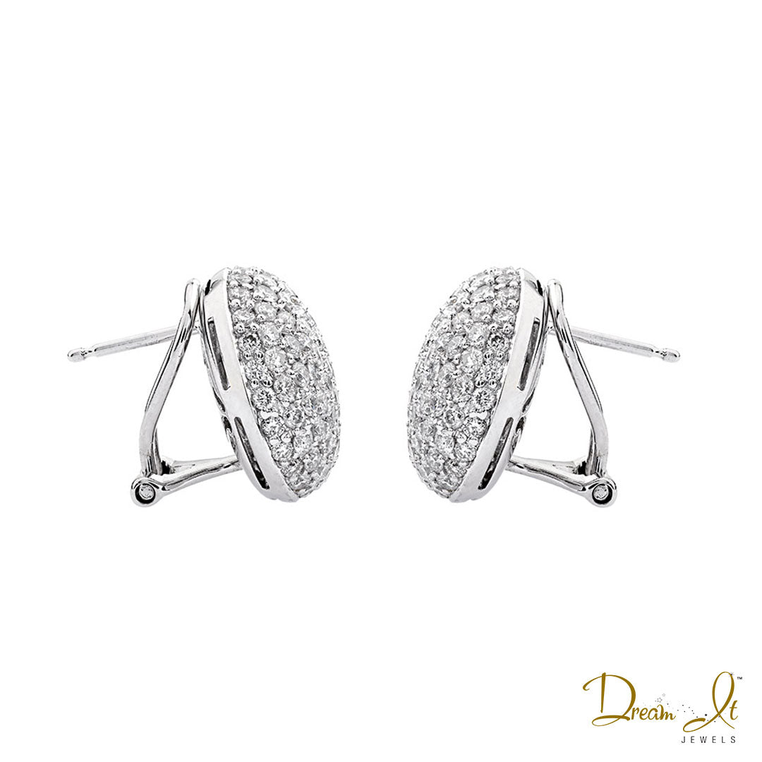 18 Karat Gold and Diamond (3.10ct) Custom Design Earrings | Dream It Jewels 