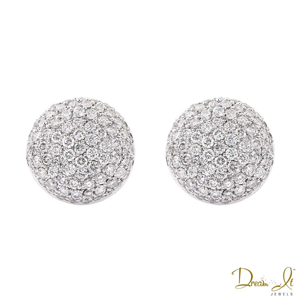 18 Karat Gold and Diamond (3.10ct) Custom Design Earrings | Dream It Jewels 