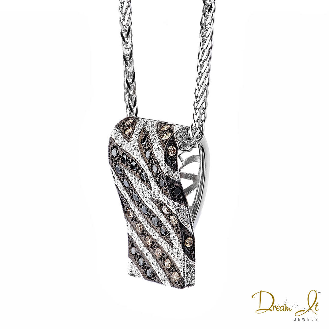 18 Karat Gold and Multi Color Diamond (1.05ct) Custom Design Pendant | Dream It Jewels 