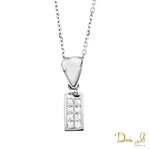 18 Karat White Gold and Princess Cut Diamond (0.40ct) Pendant | Dream It Jewels