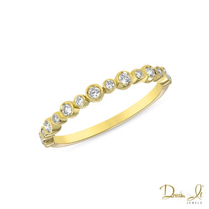 14 Karat Gold and Diamond (0.34ct) Stackable Ring