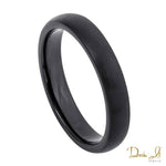 28.4mm Black Brushed Classic Domed Tungsten Band | Dream It Jewels 