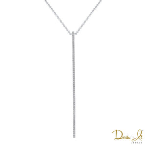 14 Karat Gold and Diamond(0.26ct) Vertical Necklace