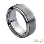 9mm Brushed Center and Stepped Edge Tungsten Band | Dream It Jewels