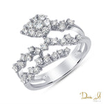 14 Karat Gold and Diamond (0.67ct) Bypass Design Ring