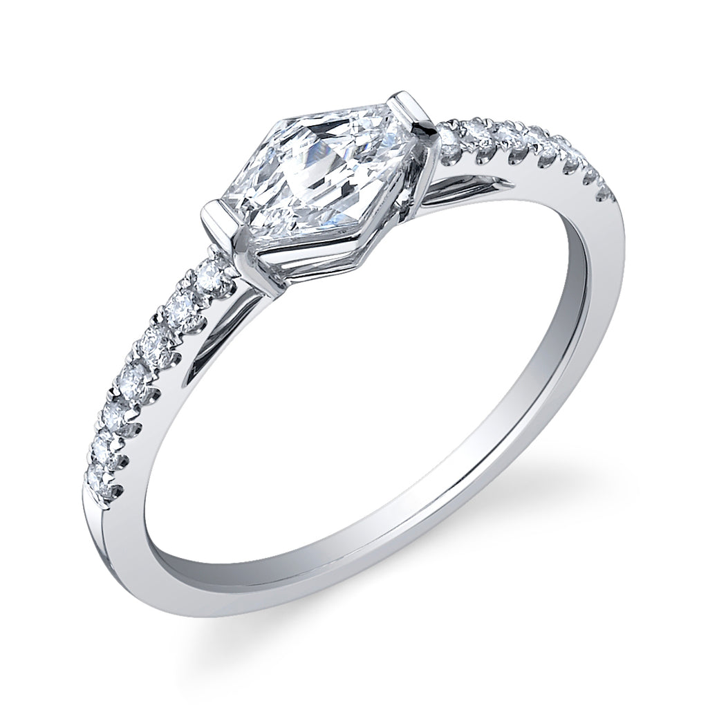 18 Karat Gold and Diamond (0.55ct total) Engagement Ring