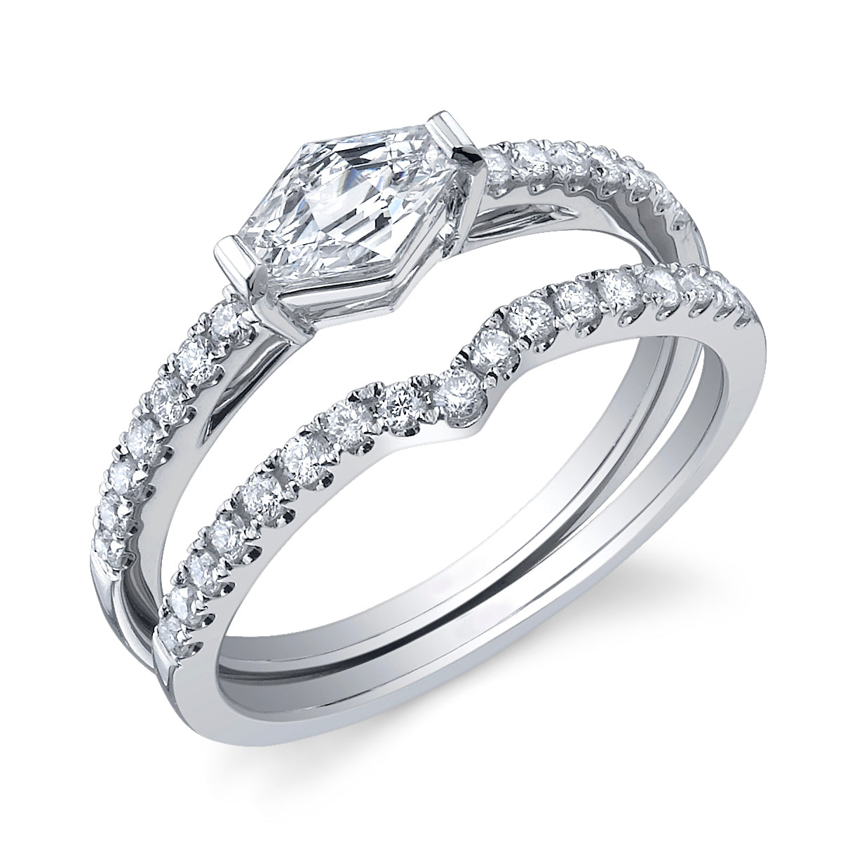 18 Karat Gold and Diamond (0.55ct total) Engagement Ring