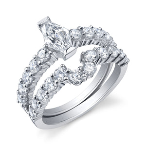 18 Karat Gold and Diamond (1.31ct total) Engagement Ring