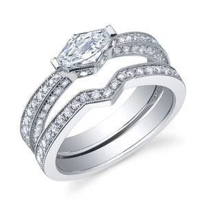 18 Karat Gold and Diamond (1.48ct total) Engagement Ring