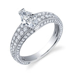 18 Karat Gold and Diamond (1.93ct total) Engagement Ring