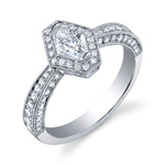 18 Karat Gold and Diamond (1.66ct total) Engagement Ring