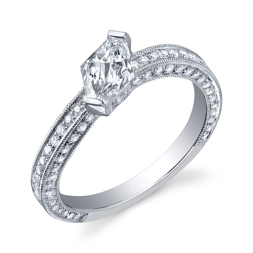 18 Karat Gold and Diamond (1.35ct total) Engagement Ring