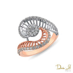 14 Karat White/Rose Gold and Diamond (0.68ct) Wrap Around Ring | Dream It Jewels